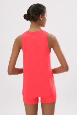 Camiseta algodón tirantes estilo deportivo coral