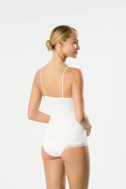 Camiseta interior tirantes bambú marfil