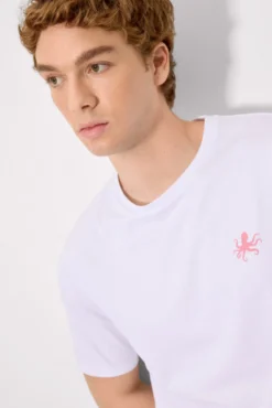 Camiseta manga corta básica Let me sea blanco