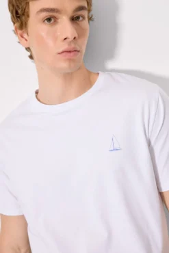 Camiseta manga corta básica Rough Waters blanco