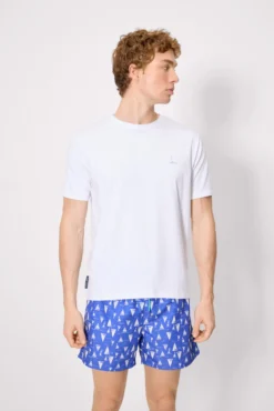 Camiseta manga corta básica Rough Waters blanco