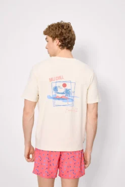 Camiseta manga corta estampado Bali Chill