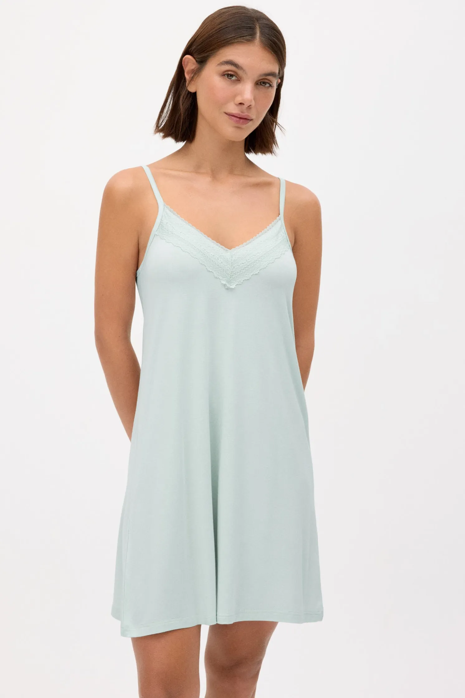 Camisón ligero de tirantes verde