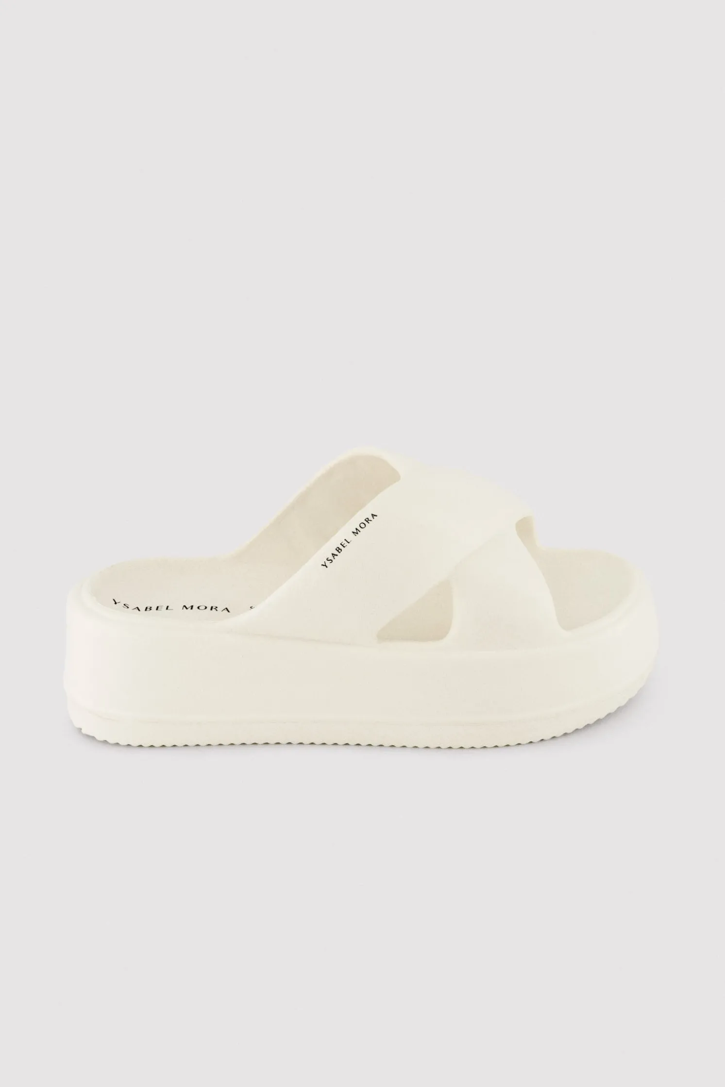 Chanclas de playa con plataforma antideslizantes ligeras blancas
