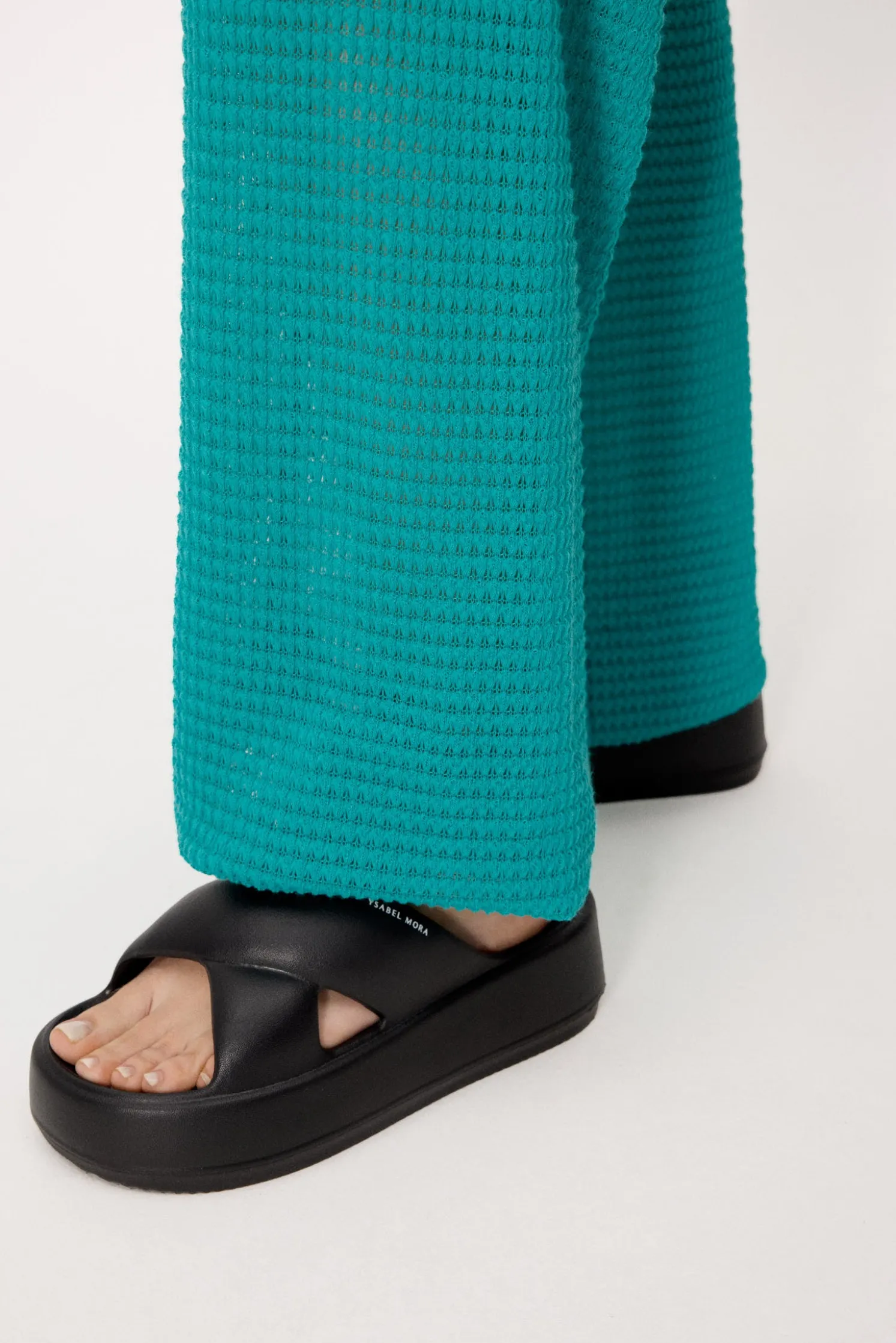 Chanclas de playa con plataforma antideslizantes ligeras negras