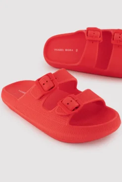 Chanclas de playa hebillas antideslizantes extra comfort coral