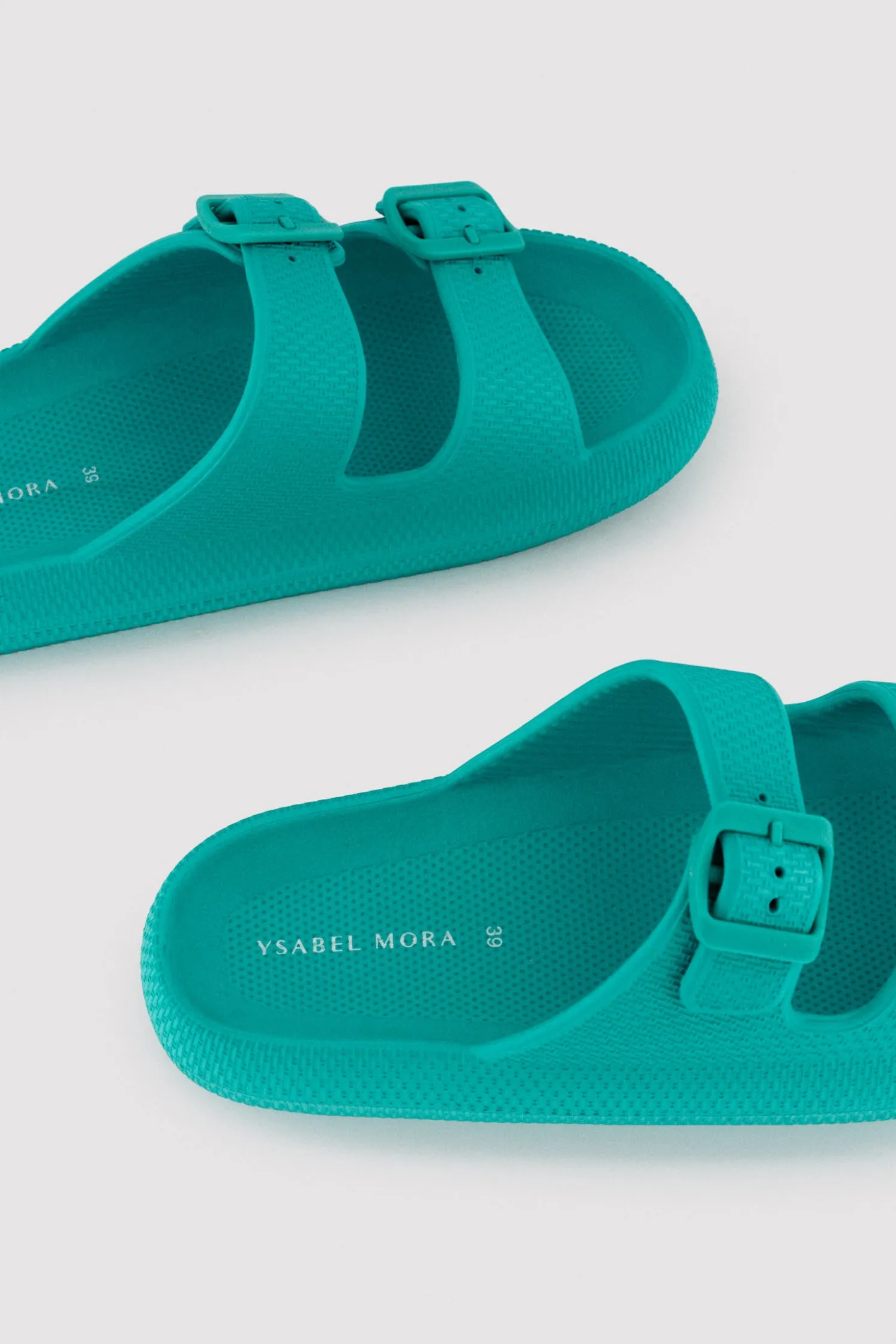 Chanclas de playa hebillas antideslizantes extra comfort turquesa