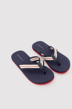 Chanclas hombre tira rayas contrastadas marino