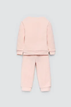 Conjunto bebé básico sudadera y jogger rosa