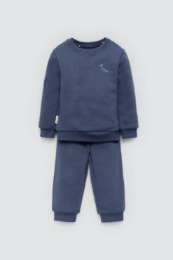 Conjunto bebé básico sudadera y jogger marino
