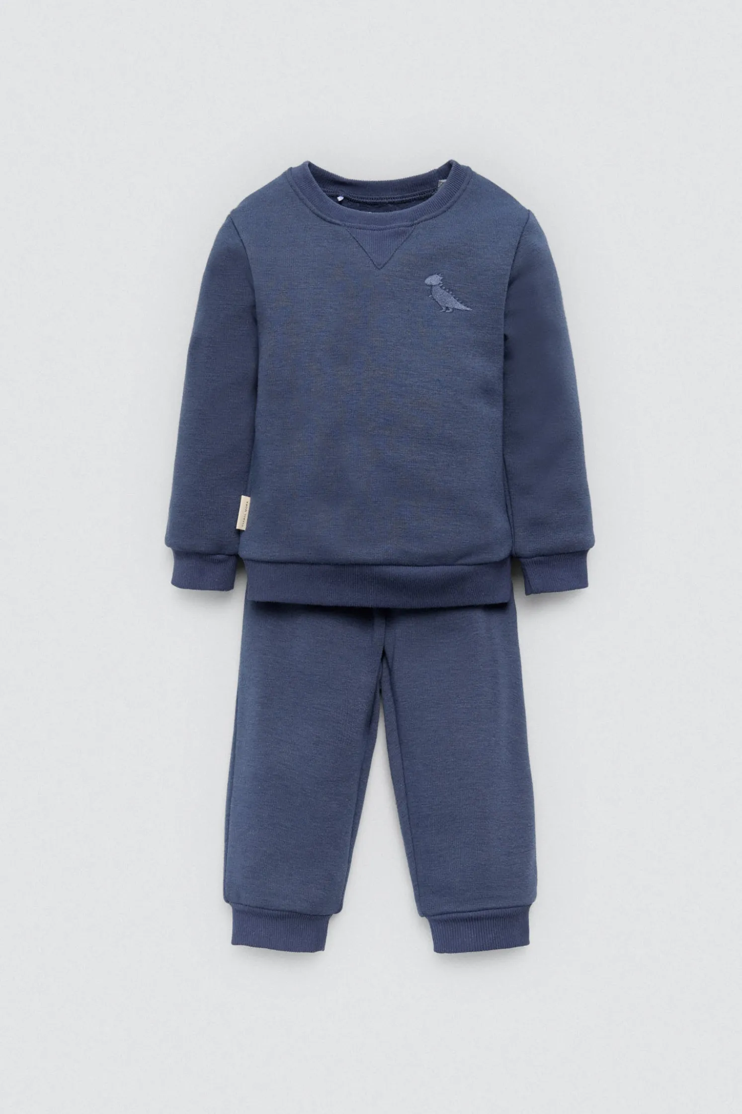 Conjunto bebé básico sudadera y jogger marino