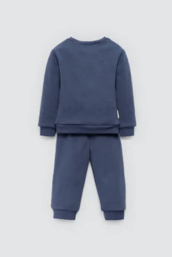Conjunto bebé básico sudadera y jogger marino