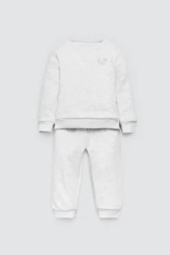 Conjunto bebé básico sudadera y jogger gris
