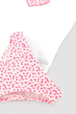 Conjunto bebé camiseta dibujo corazón y braguita estampada