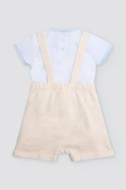 Conjunto bebé manga corta estampado oso
