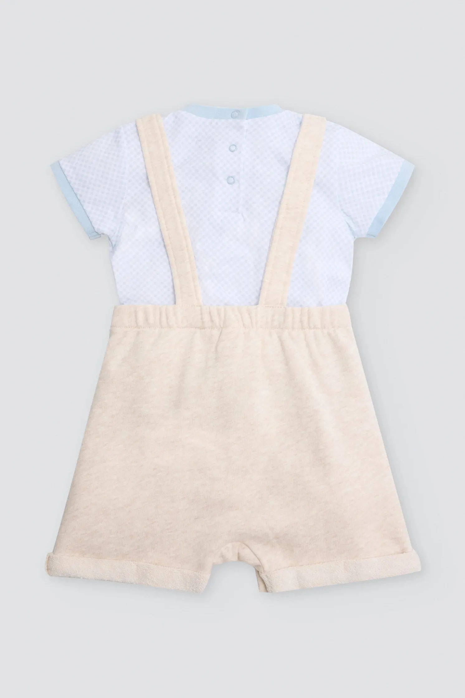 Conjunto bebé manga corta estampado oso
