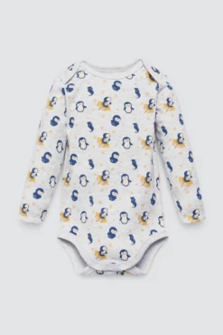 Conjunto bebé peto corto y camiseta manga larga Penguin Toy