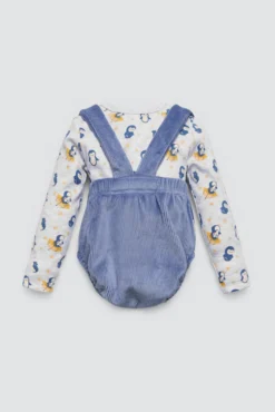 Conjunto bebé peto corto y camiseta manga larga Penguin Toy