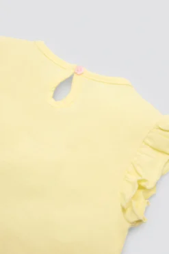 Conjunto bebé sin mangas estampado limones