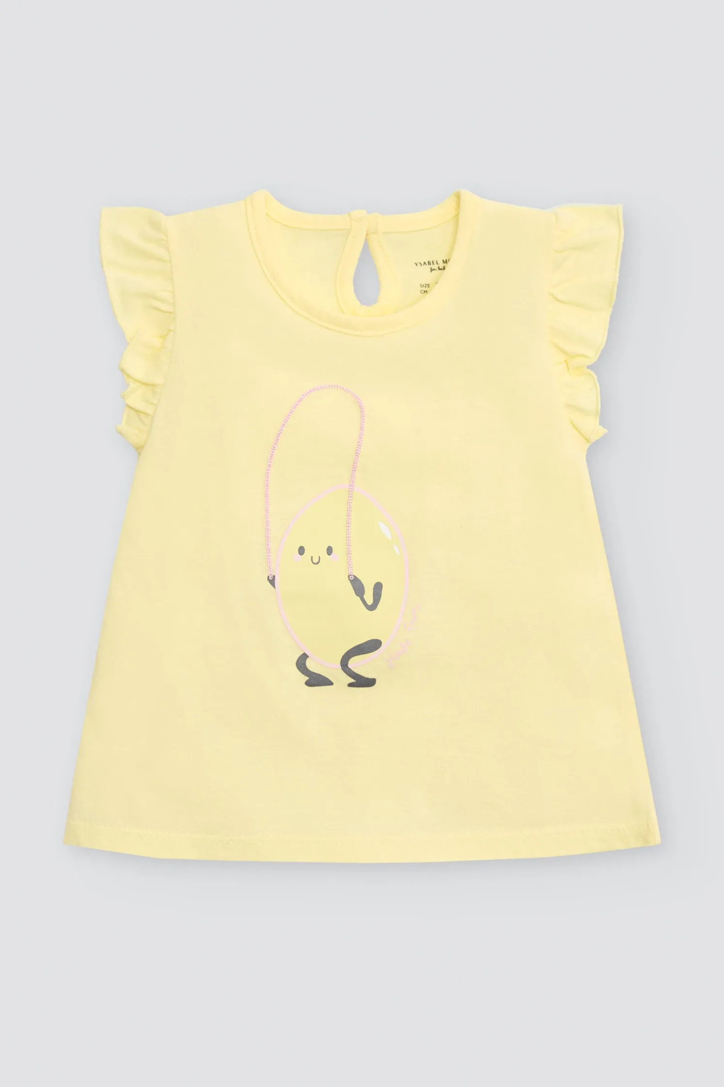 Conjunto bebé sin mangas estampado limones