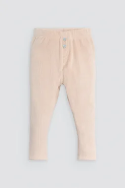 Conjunto bebé sudadera con volantes y pantalón detalle oso texturizado