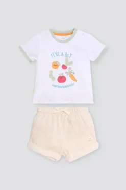 Conjunto bebé verano camiseta y pantalón corto