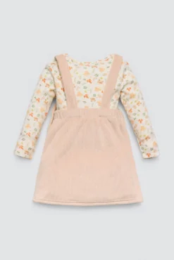 Conjunto bebé vestido peto y camiseta manga larga Autumn