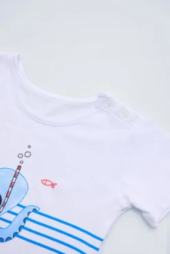 Conjunto camiseta y bañador bóxer bebé estampado pulpos