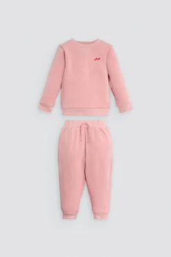 Conjunto chándal bebé manga larga ENJOY rosa