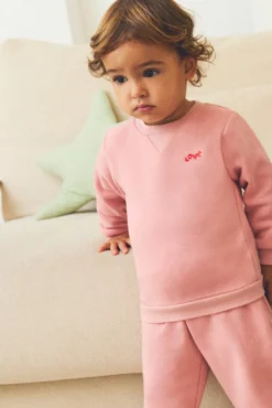 Conjunto chándal bebé manga larga ENJOY rosa