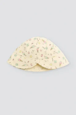 Conjunto ranita bebé sin mangas y gorrito estampado veraniego