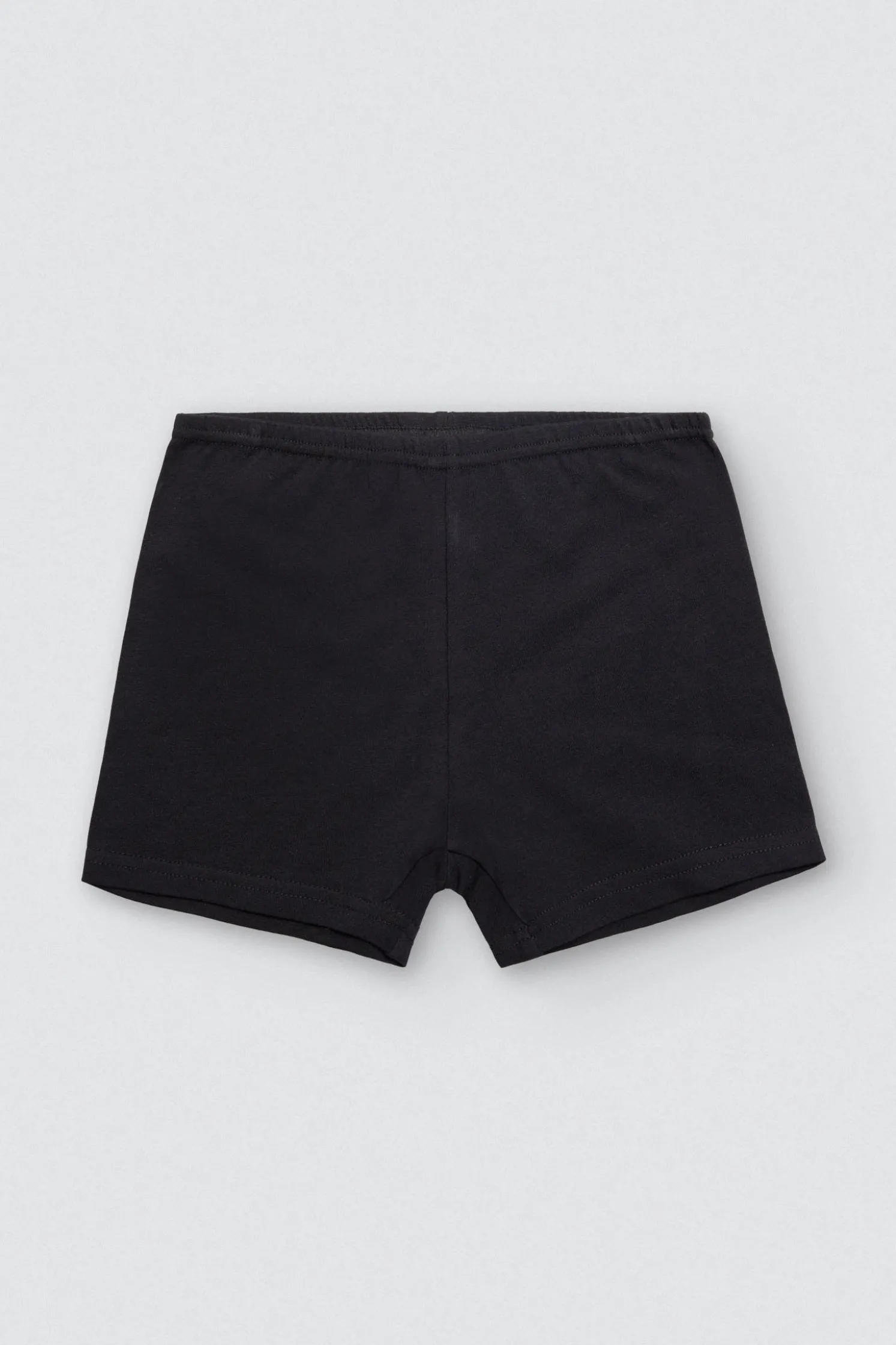 Culotte básico liso de algodón negro