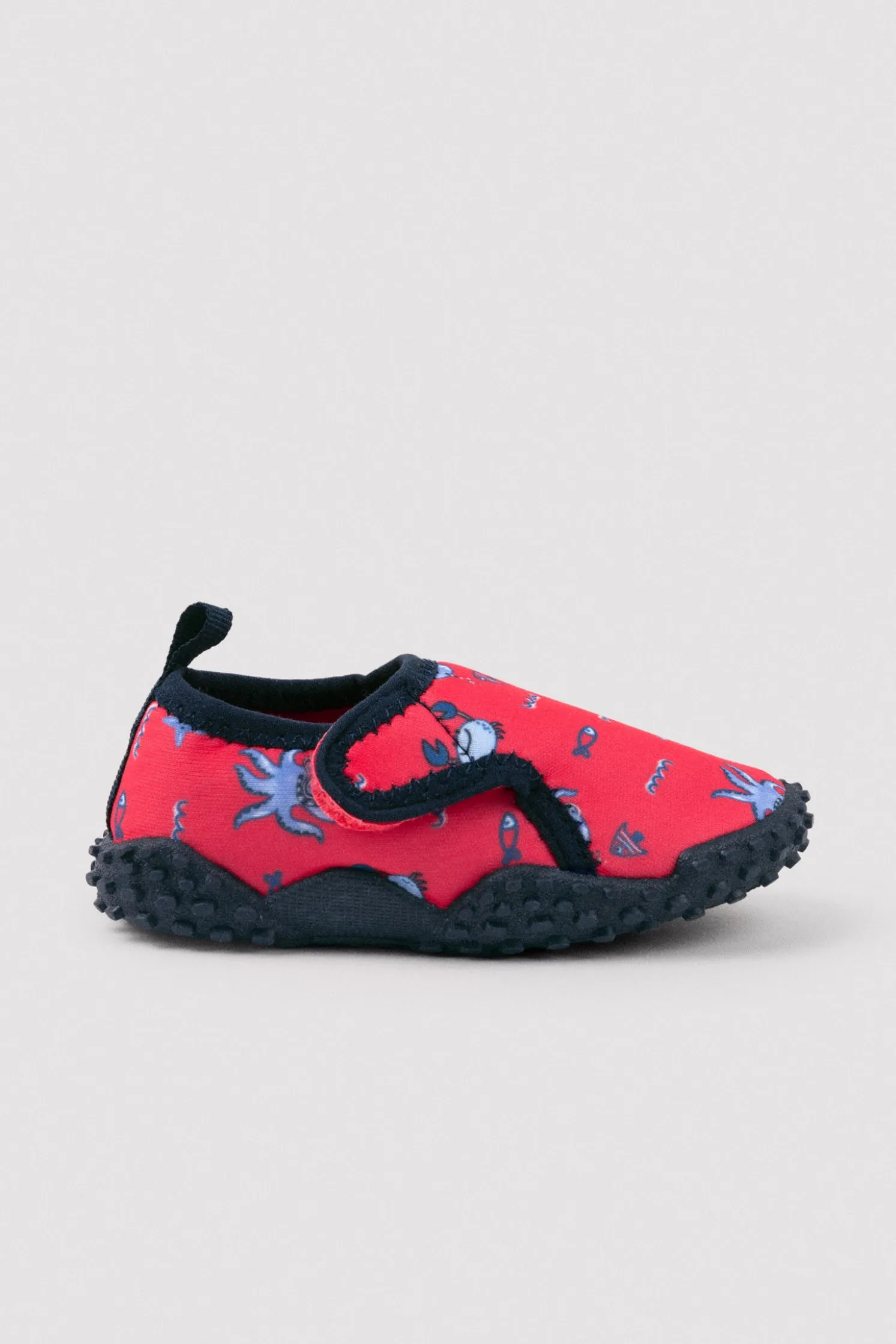 Escarpines infantiles estampado pulpos rojo