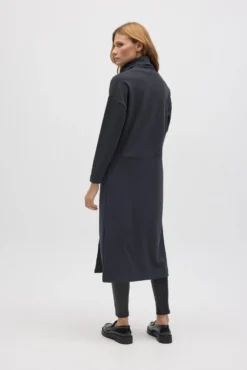 Jersey maxi con abertura cálido marengo