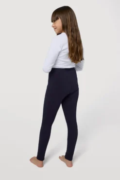 Leggings cálidos de niña algodón natural marino