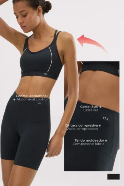 Leggings deportivos Compressive cortos negro