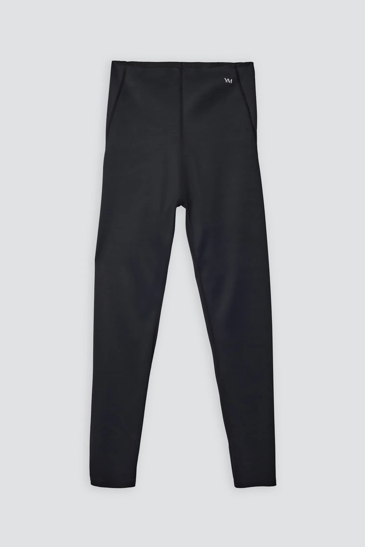 Leggings deportivos compressive largos vientre plano negro