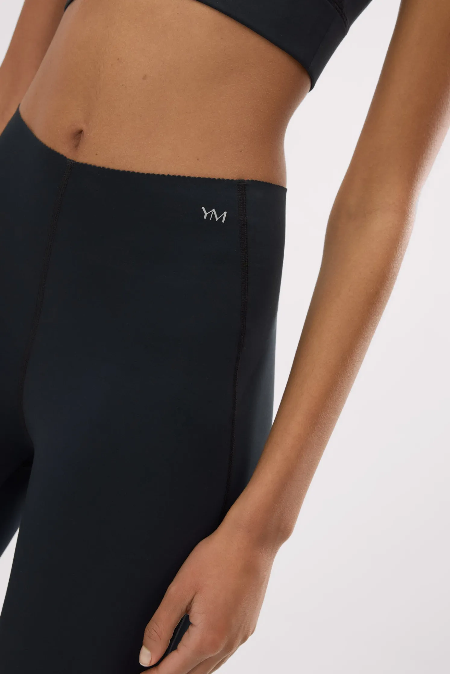 Leggings deportivos compressive largos vientre plano negro