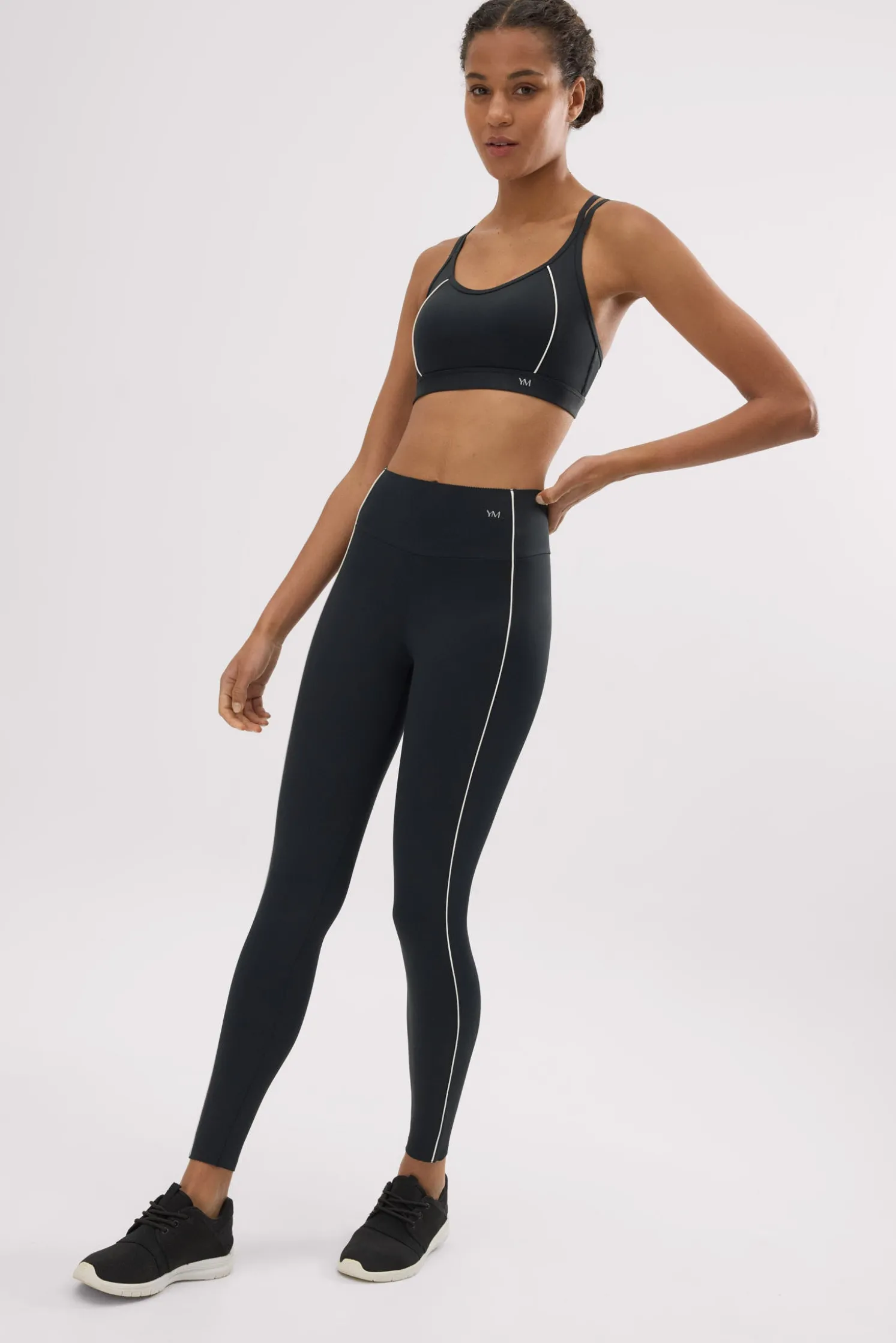 Leggings deportivos Compressive largos efecto push-up negro