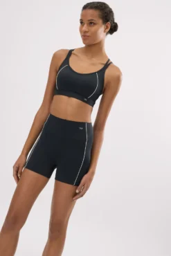 Leggings deportivos Compressive cortos efecto push-up negro