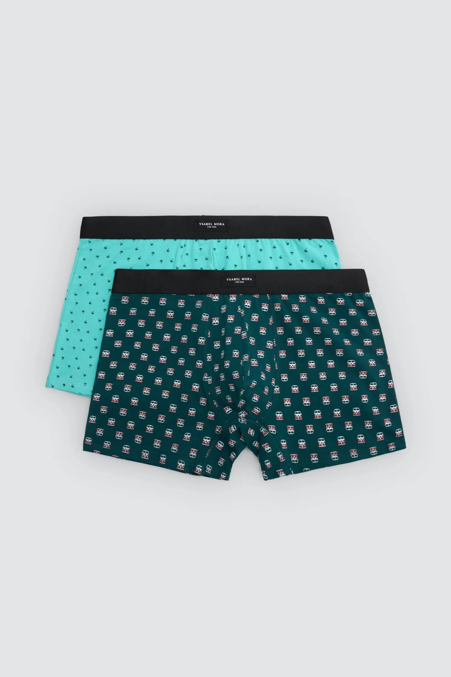 Pack 2 bóxers estampados variados caravana y palmera