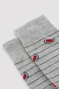 Pack 3 calcetines altos estampado frutas