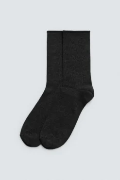 Pack 3 calcetines bambú cálidos sin puño negro