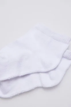 Pack 3 calcetines bebé básicos transpirables blanco