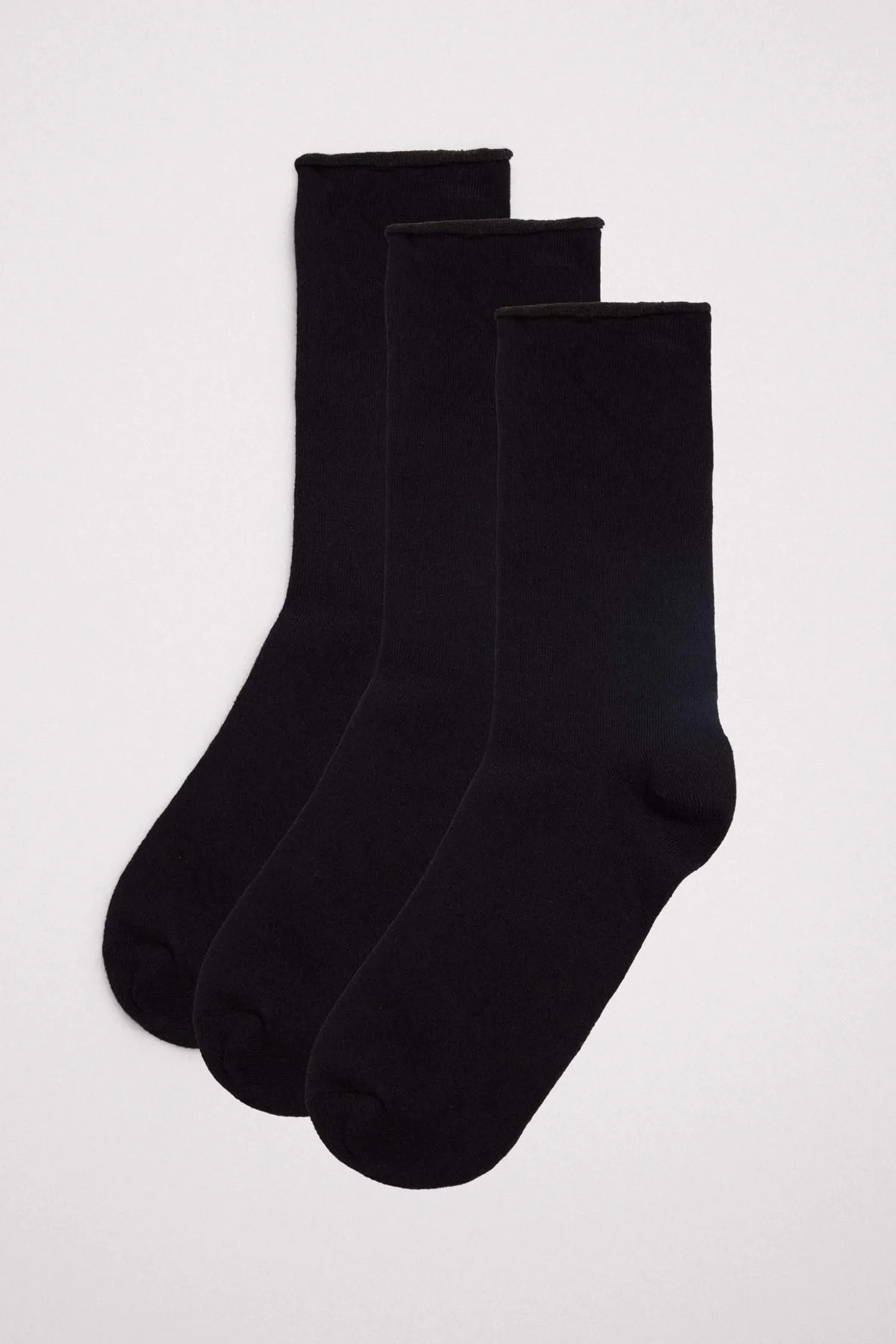 Pack 3 calcetines básicos sin puño lisos