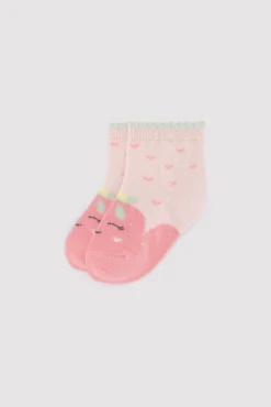 Pack 3 calcetines cortos bebé estampados limones y fresa