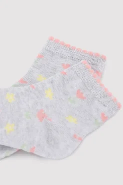 Pack 3 calcetines cortos bebé estampados limones y fresa