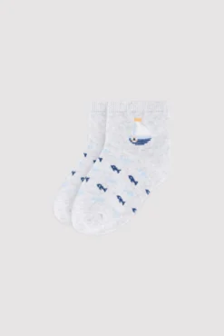 Pack 3 calcetines cortos bebé estampados oso pirata