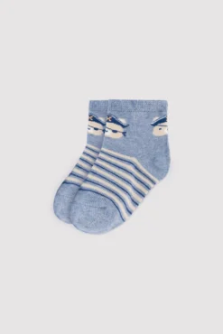 Pack 3 calcetines cortos bebé estampados oso pirata