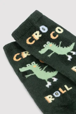 Pack 3 calcetines cortos bebé estampados cocodrilo
